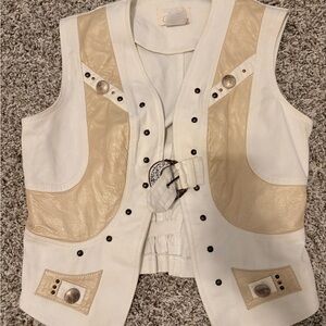 Cache White and Tan Vest